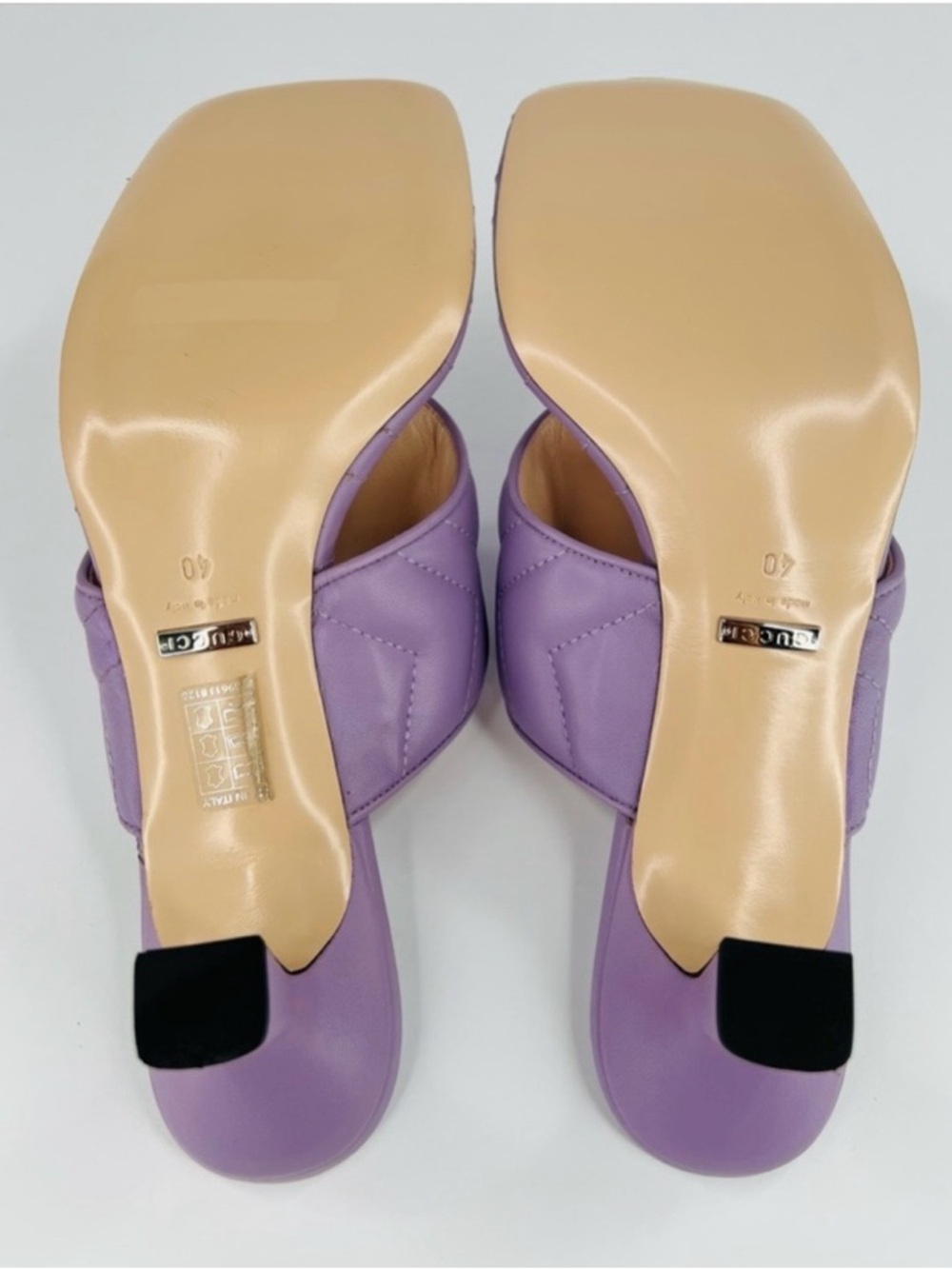 GUCCI | ✨NEW✨ Marmont GG Kitten Heel Thong Sandals in Lavender - Picture 6 of 12